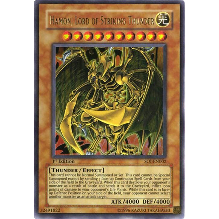 Image for Hamon, Lord of Striking Thunder (SOI-EN002) (SOI) - YuGiOh