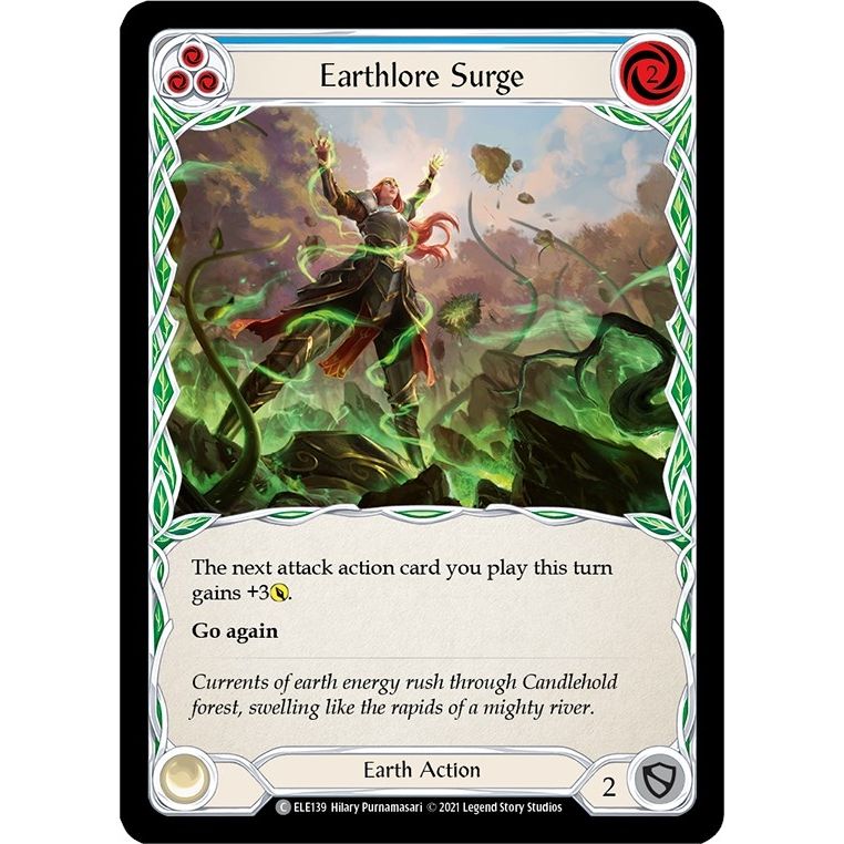 Image for Earthlore Surge (Blue) (ELE139) (ELE) - Flesh and Blood TCG