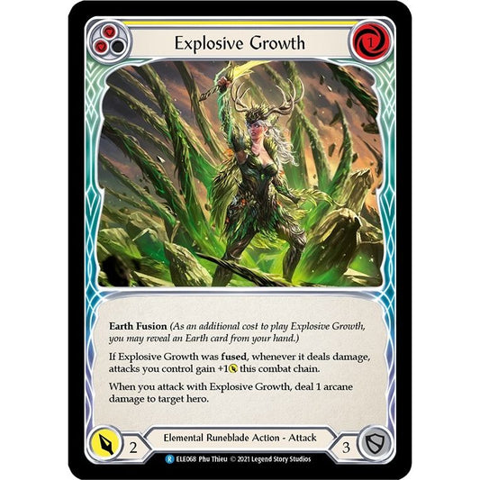 Image for Explosive Growth (Yellow) (ELE068) (ELE) - Flesh and Blood TCG