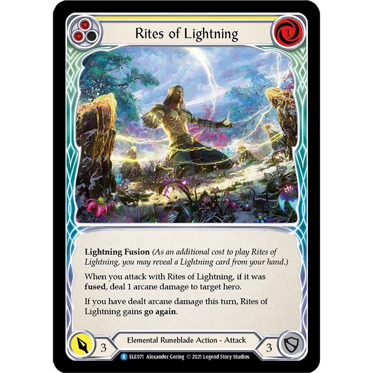 Image for Rites of Lightning (Yellow) (ELE071) (ELE) - Flesh and Blood TCG