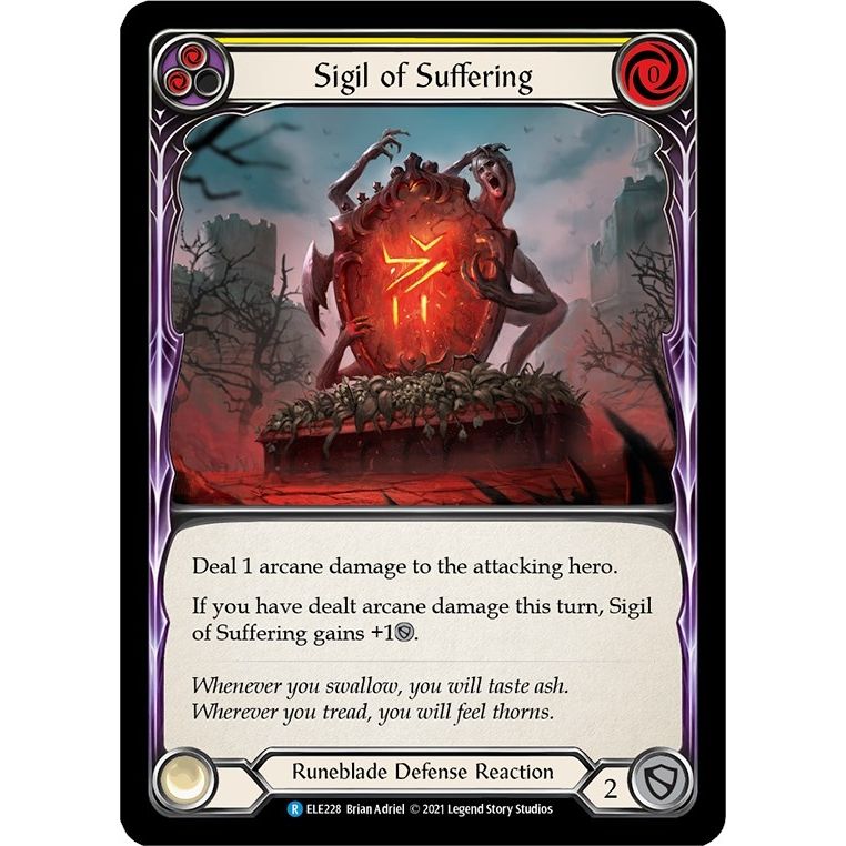 Image for Sigil of Suffering (Yellow) (ELE228) (ELE) - Flesh and Blood TCG
