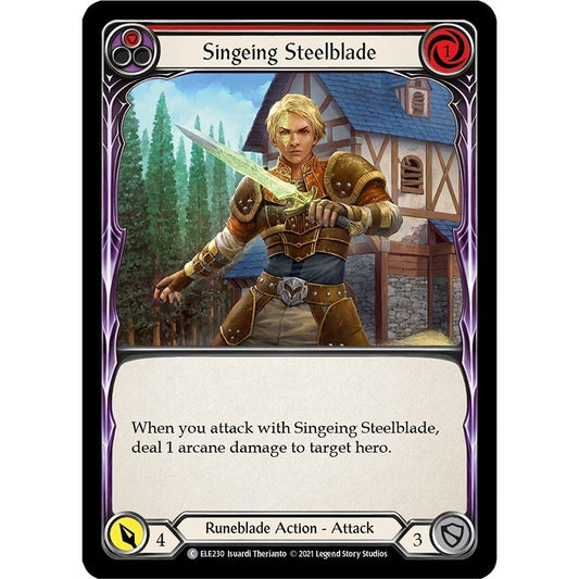 Image for Singeing Steelblade (Red) (ELE230) (ELE) - Flesh and Blood TCG