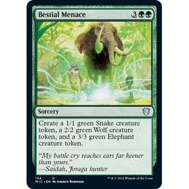 Image for Bestial Menace (134) (MIC) - Magic: The Gathering