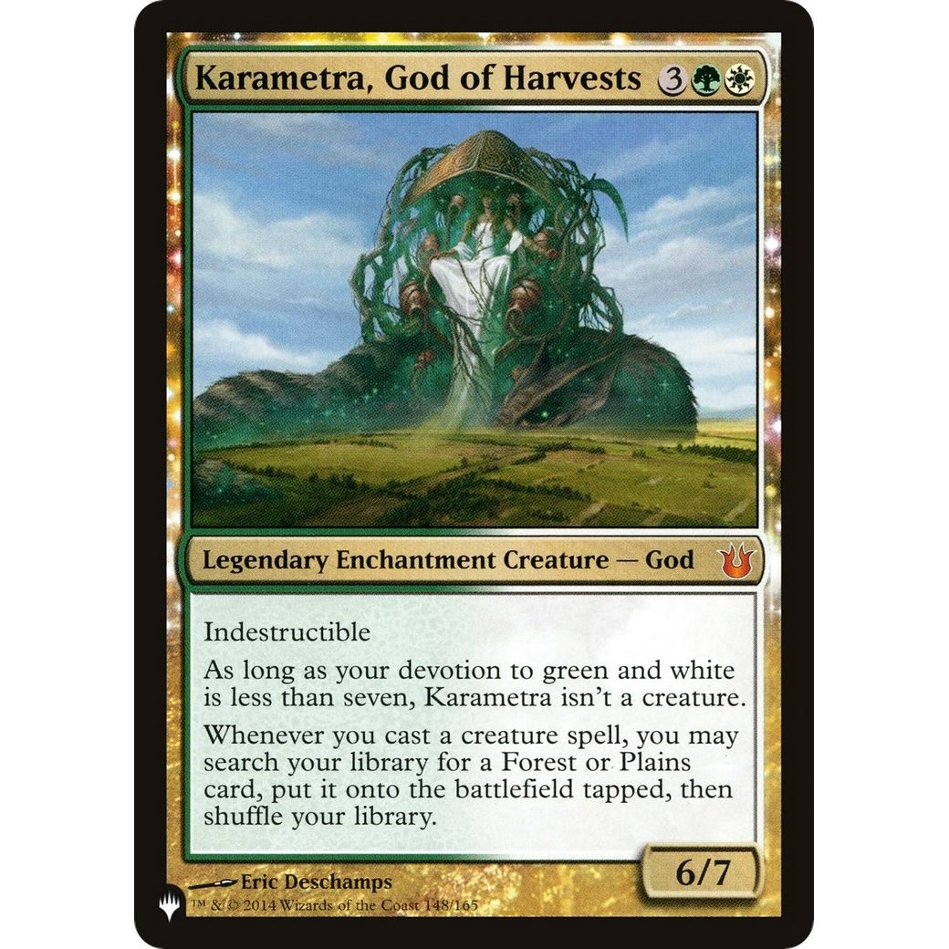 Image for Karametra, God of Harvests (148/165) (LIST) - Magic: The Gathering