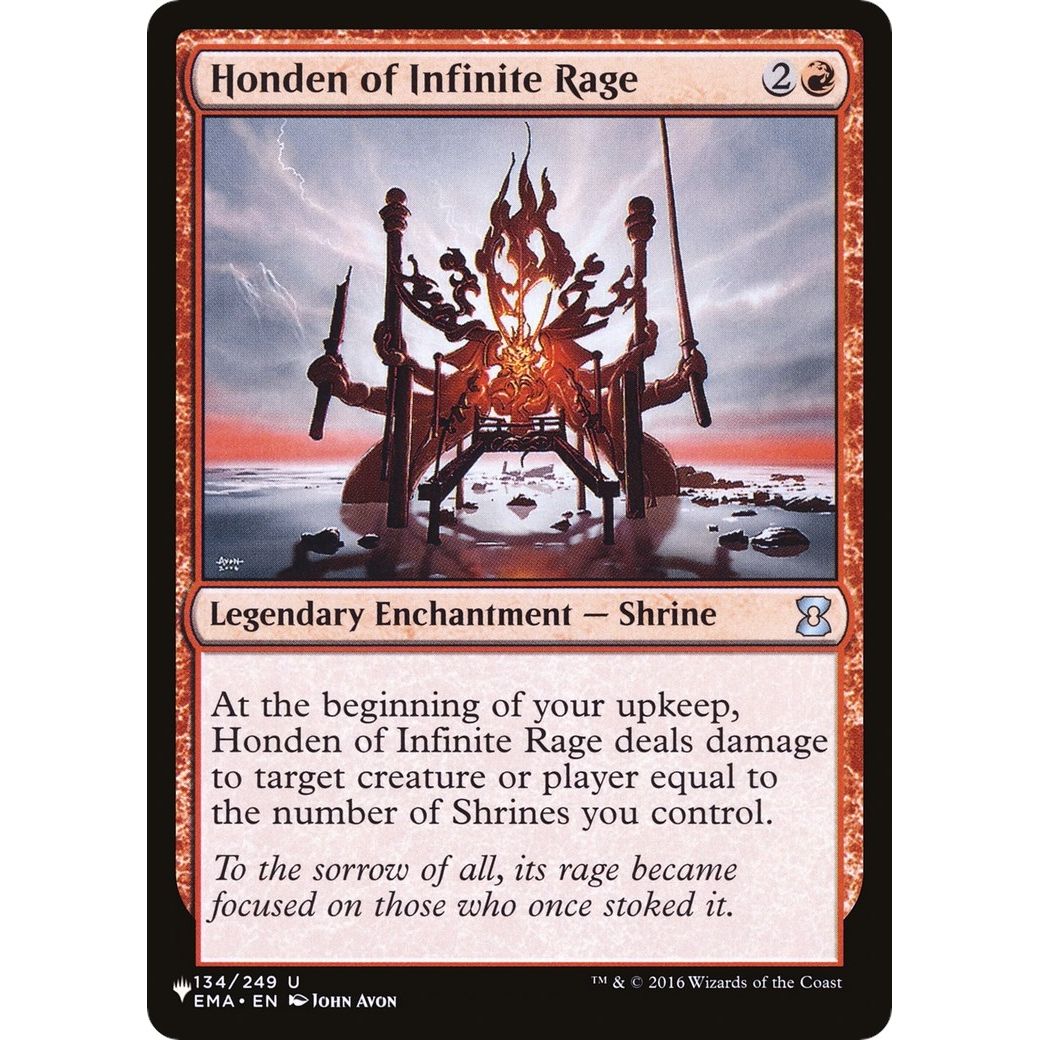 Image for Honden of Infinite Rage (134/249) (LIST) - Magic: The Gathering