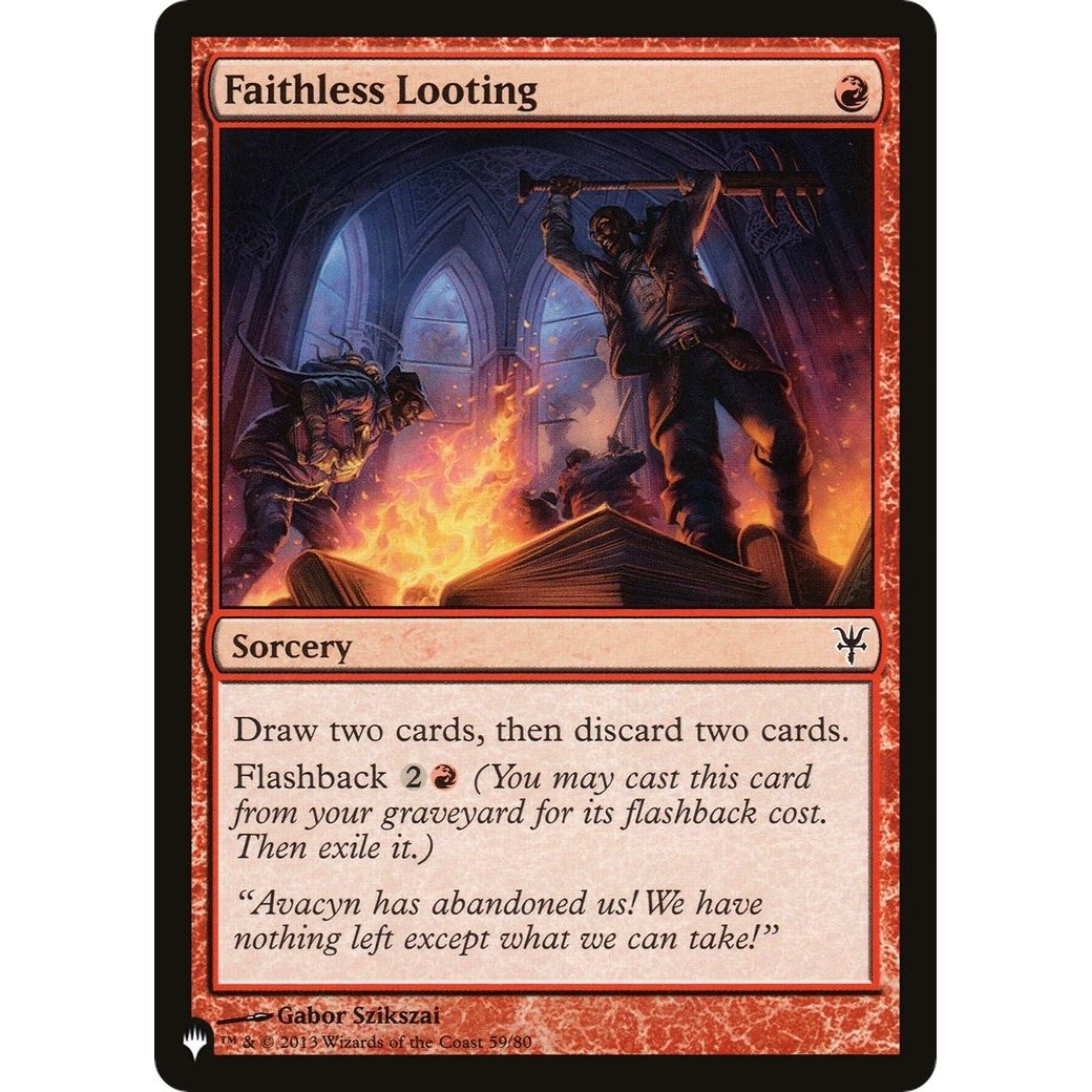 Image for Faithless Looting (DDK) (59/80) (LIST) - Magic: The Gathering