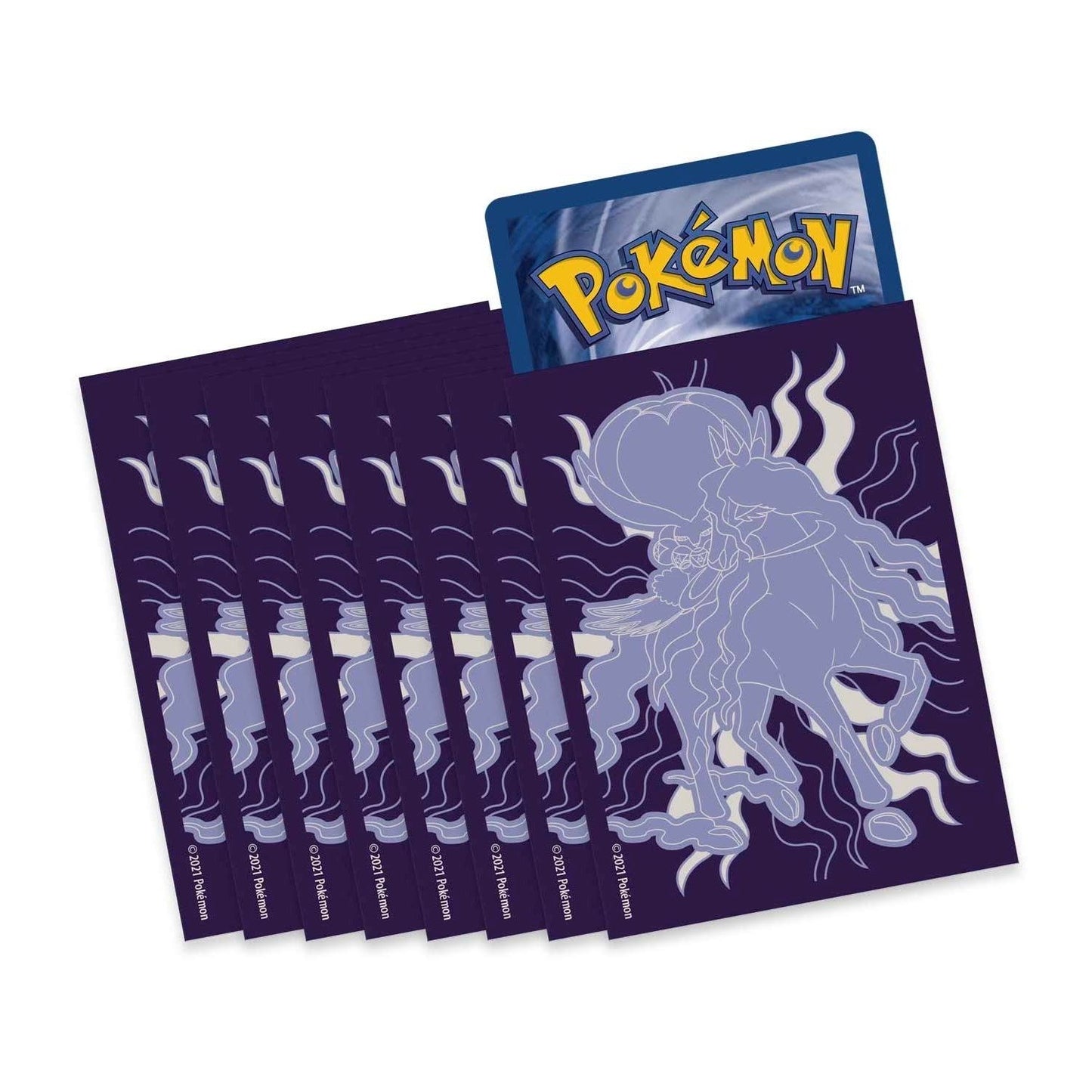 Image for Pokemon TCG: Chilling Reign Pokemon Center Elite Trainer Box Card Sleeves - Shadow Rider Calyrex (65 Pack) - Card Sleeves