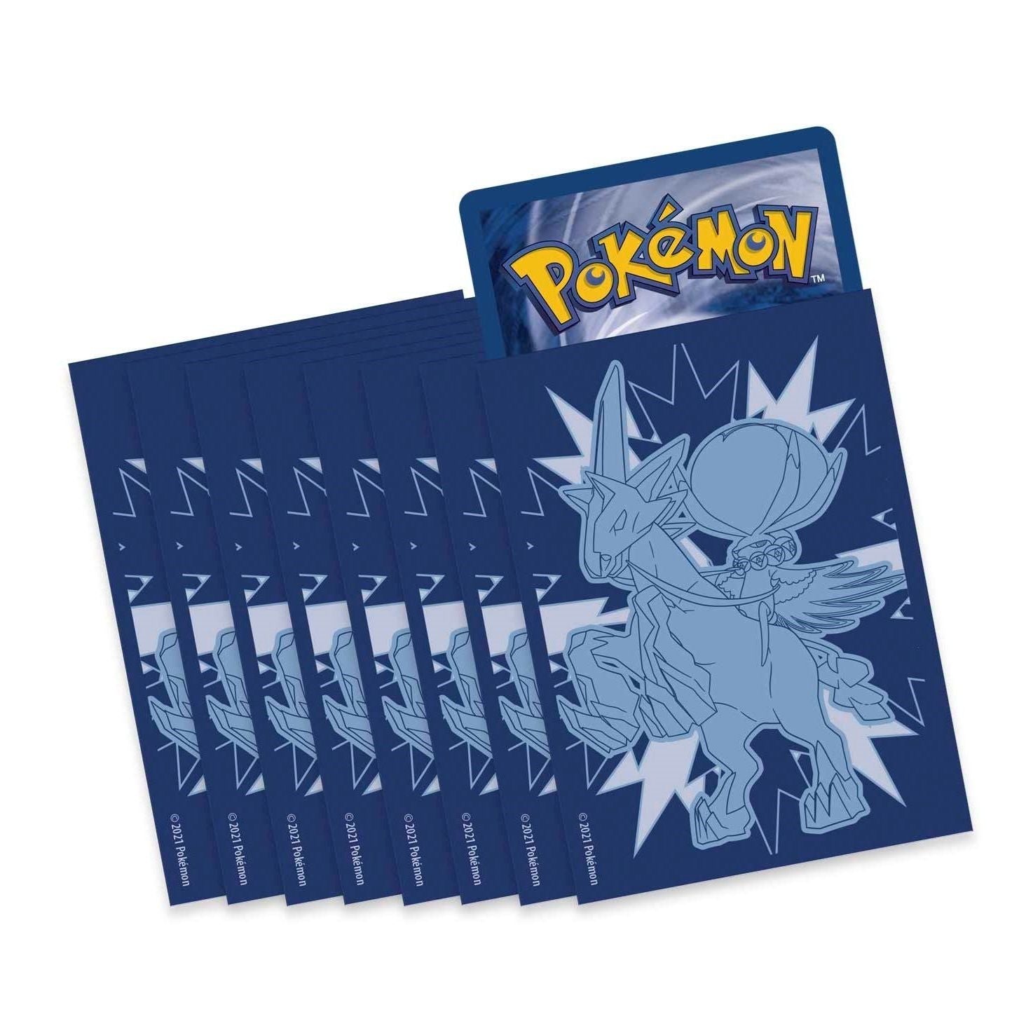 Image for Pokemon TCG: Chilling Reign Pokemon Center Elite Trainer Box Card Sleeves - Ice Rider Calyrex (65 Pack) - Card Sleeves