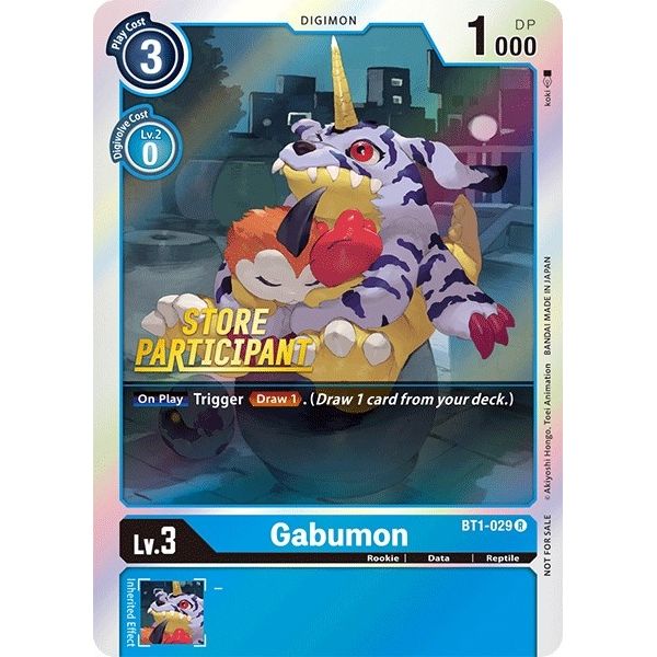 Image for Gabumon - BT1-029 (Store Participant) (BT1-029 R) (BT01-03A) - Digimon Card Game