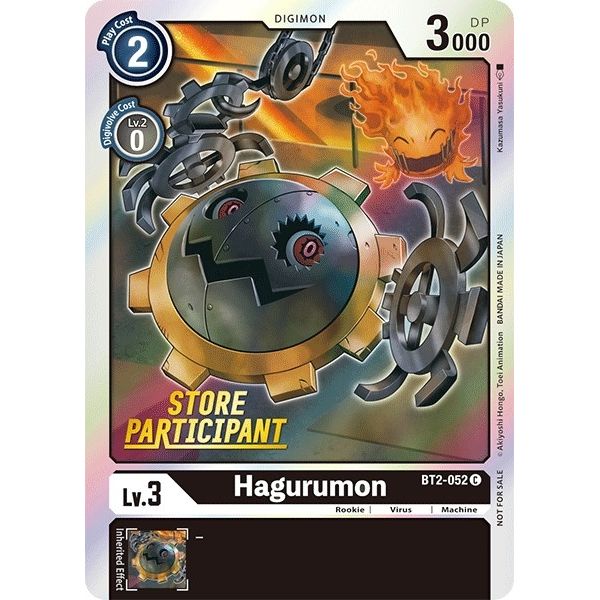 Image for Hagurumon - BT2-052 (Store Participant) (BT2-052 C) (BT01-03A) - Digimon Card Game