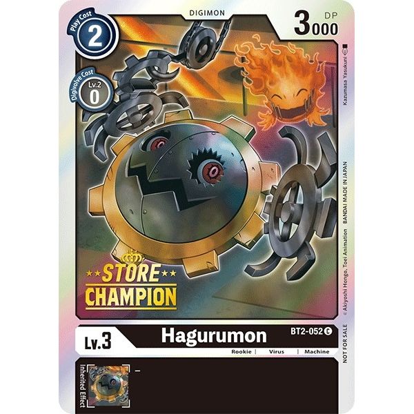Image for Hagurumon - BT2-052 (Store Champion) (BT2-052 C) (BT01-03A) - Digimon Card Game