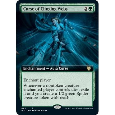 Image for Curse of Clinging Webs (Extended Art) (63) (MIC) - Magic: The Gathering