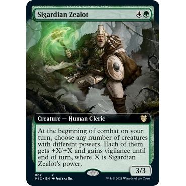 Image for Sigardian Zealot (Extended Art) (67) (MIC) - Magic: The Gathering