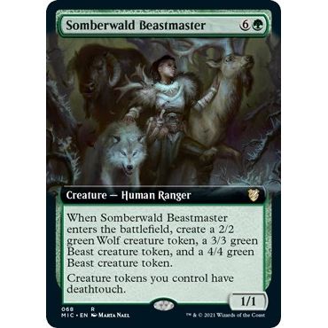 Image for Somberwald Beastmaster (Extended Art) (68) (MIC) - Magic: The Gathering