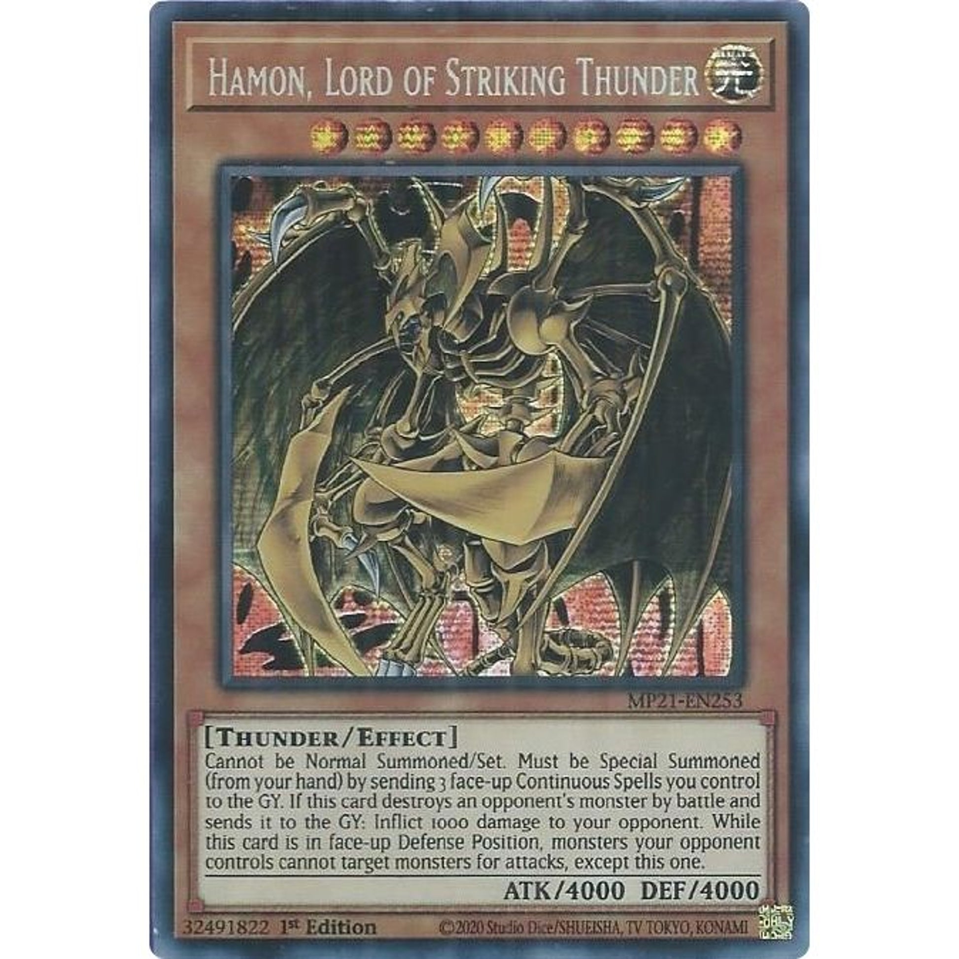 Image for Hamon, Lord of Striking Thunder (MP21-EN253) (MP21) - YuGiOh