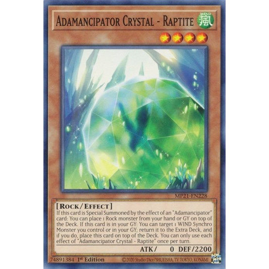 Image for Adamancipator Crystal - Raptite (MP21-EN228) (MP21) - YuGiOh