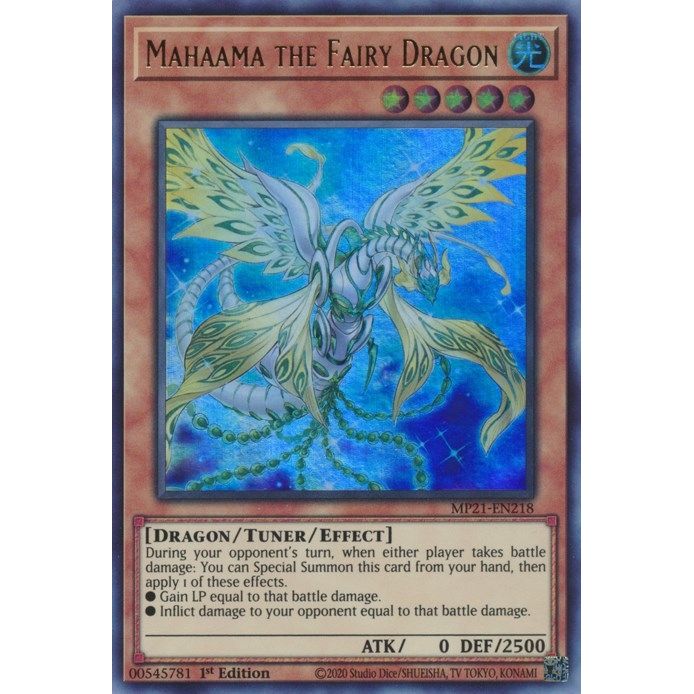 Image for Mahaama the Fairy Dragon (MP21-EN218) (MP21) - YuGiOh