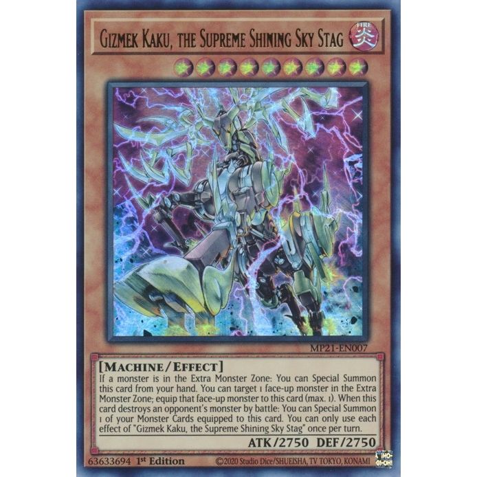 Image for Gizmek Kaku, the Supreme Shining Sky Stag (MP21-EN007) (MP21) - YuGiOh