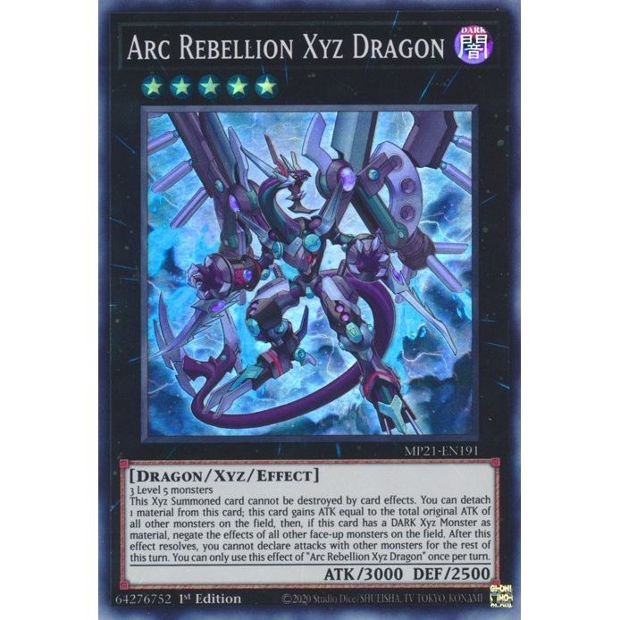 Image for Arc Rebellion Xyz Dragon (MP21-EN191) (MP21) - YuGiOh