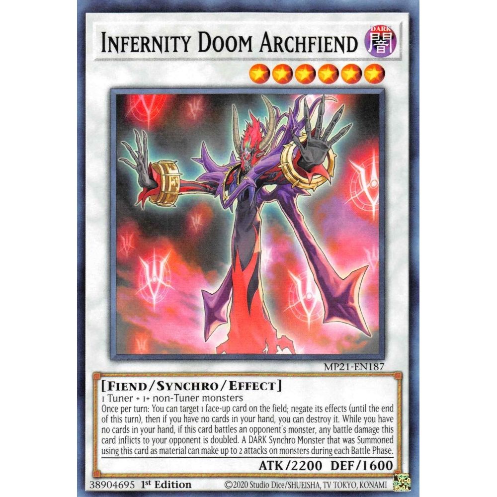 Image for Infernity Doom Archfiend (MP21-EN187) (MP21) - YuGiOh