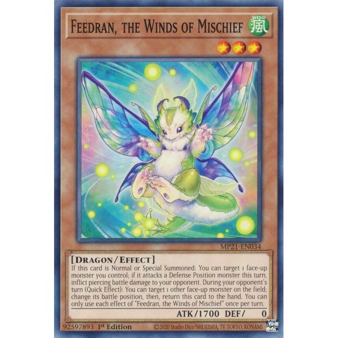 Image for Feedran, the Winds of Mischief (MP21-EN034) (MP21) - YuGiOh