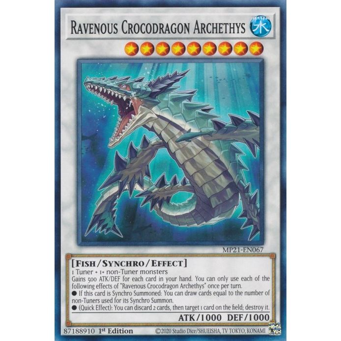 Image for Ravenous Crocodragon Archethys (MP21-EN067) (MP21) - YuGiOh