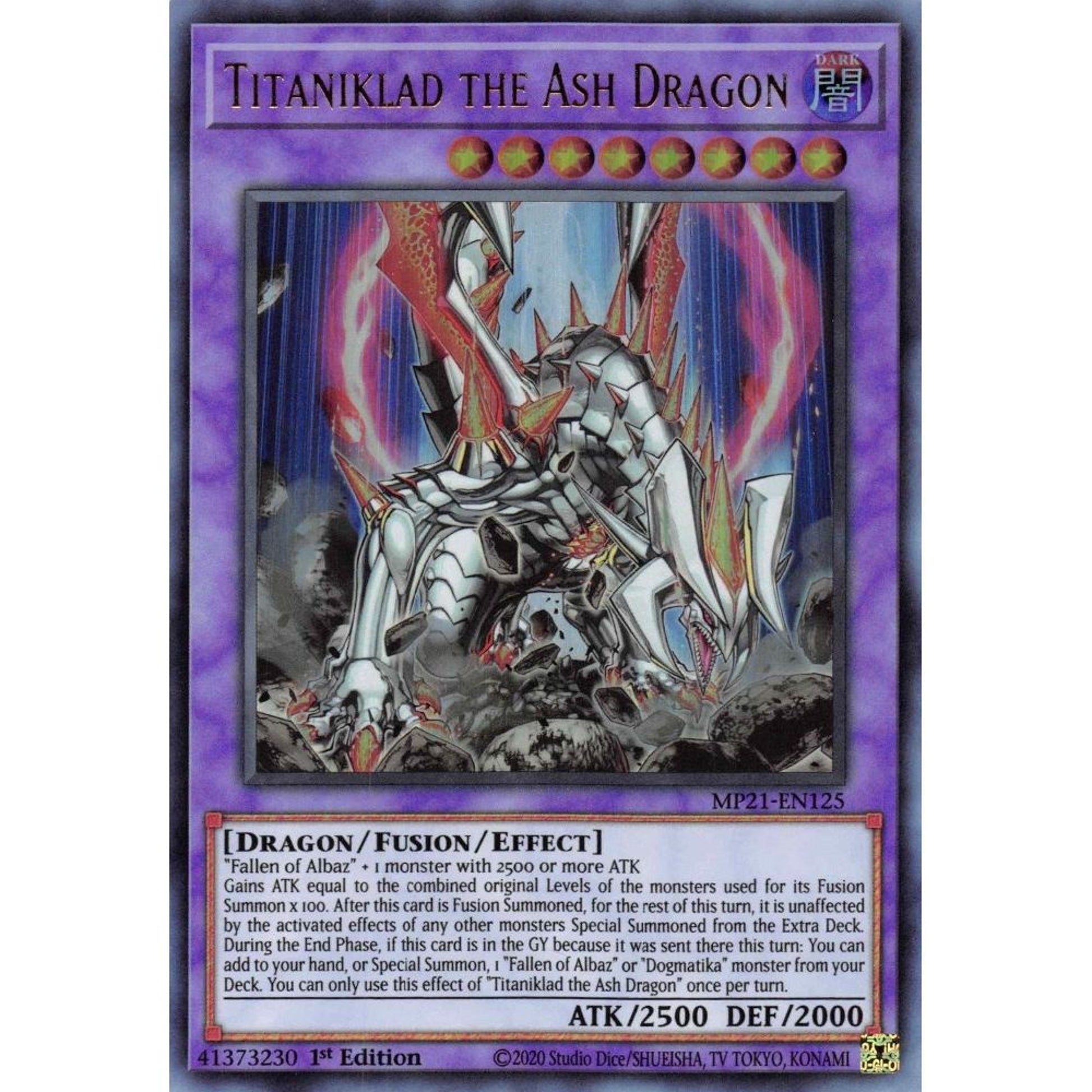 Image for Titaniklad the Ash Dragon (MP21-EN125) (MP21) - YuGiOh