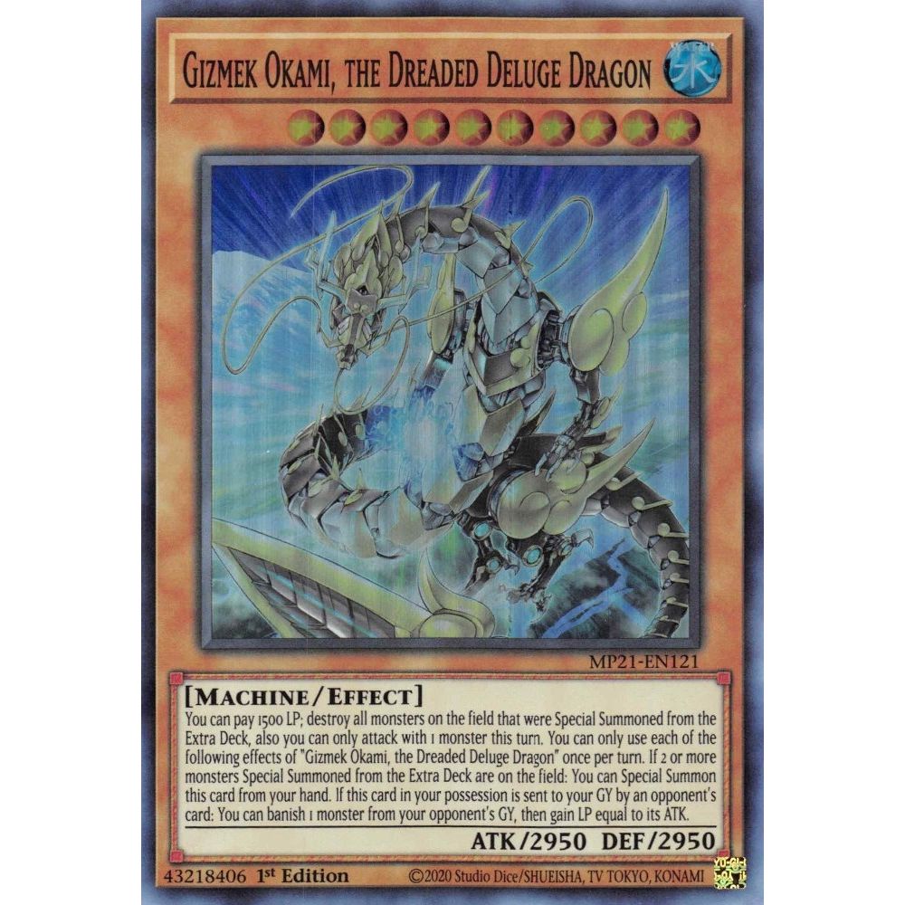 Image for Gizmek Okami, the Dreaded Deluge Dragon (MP21-EN121) (MP21) - YuGiOh