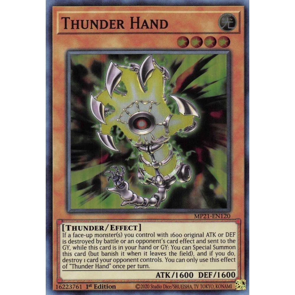 Image for Thunder Hand (MP21-EN120) (MP21) - YuGiOh