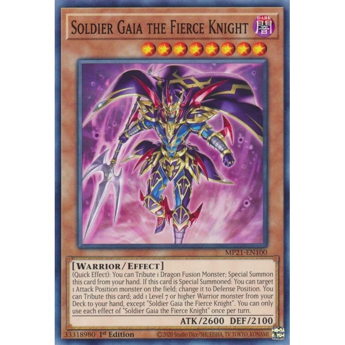 Image for Soldier Gaia The Fierce Knight (MP21-EN100) (MP21) - YuGiOh