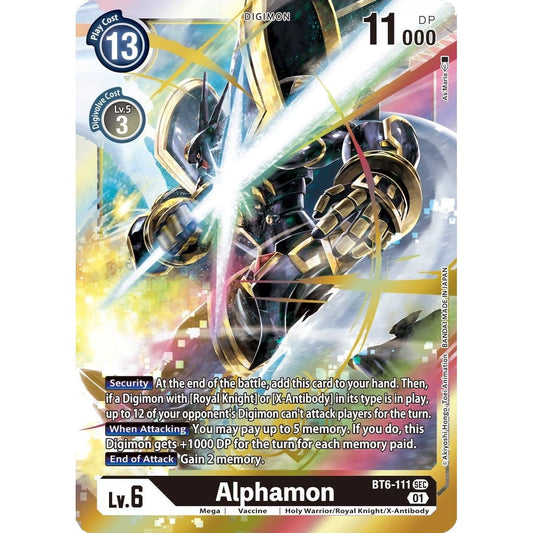 Image for Alphamon (BT6-111 SEC) (BT06) - Digimon Card Game