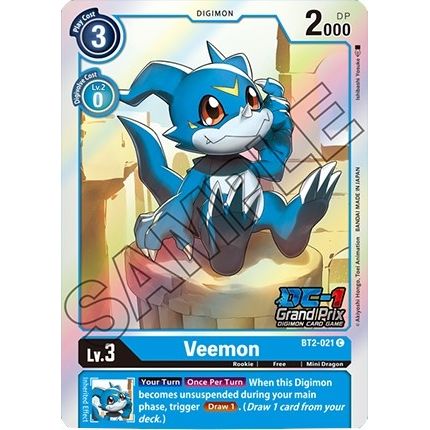 Image for Veemon - BT2-021 (DC-1 Grand Prix) (BT2-021 C) (BT01-03B) - Digimon Card Game