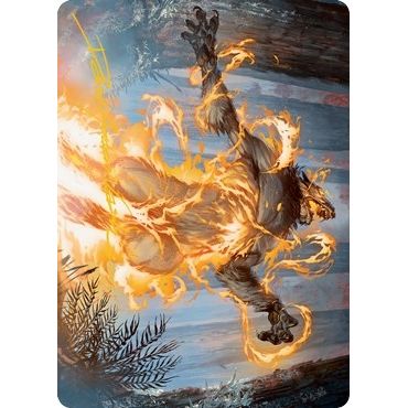 Image for Burn the Accursed Art Card (Gold-Stamped Signature) (42) (ASMID) - Magic: The Gathering