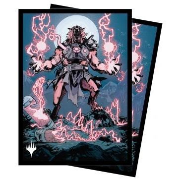 Image for Innistrad: Midnight Hunt Storm-Charged Slasher (V4) Standard Deck Protector sleeves for Magic (100-Pack) - Card Sleeves