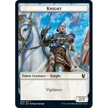 Image for Knight // Wolf Double-Sided Token (3 // 13) (MIC) - Magic: The Gathering