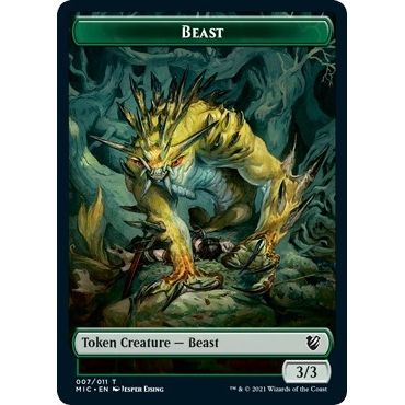 Image for Beast // Spider Double-Sided Token (7 // 11) (MIC) - Magic: The Gathering