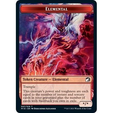 Image for Elemental Token (7) (MID) - Magic: The Gathering