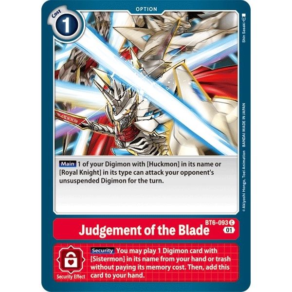 Image for Judgement of the Blade (BT6-093 C) (BT06) - Digimon Card Game