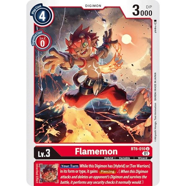Image for Flamemon (BT6-010 U) (BT06) - Digimon Card Game