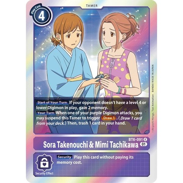 Image for Sora Takenouchi & Mimi Tachikawa (BT6-091 R) (BT06) - Digimon Card Game