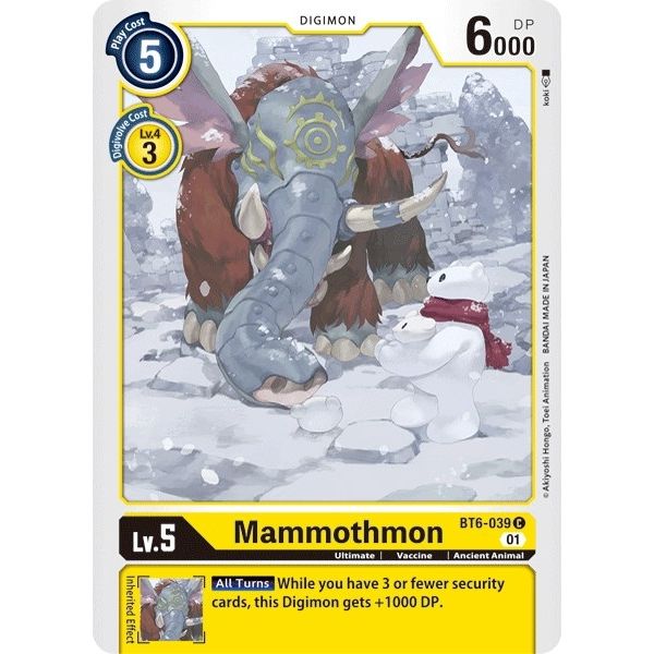 Image for Mammothmon (BT6-039 C) (BT06) - Digimon Card Game