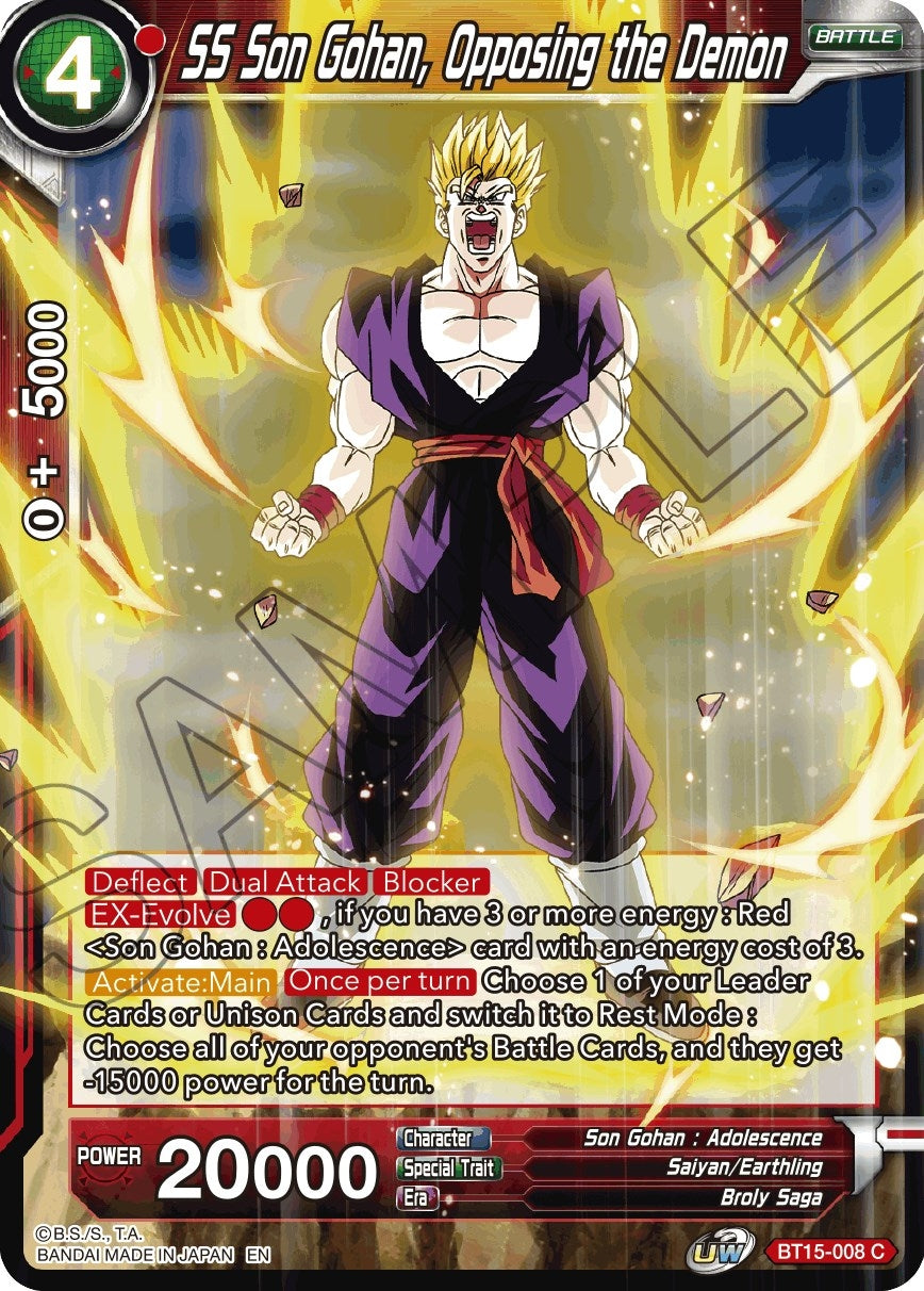 Image for SS Son Gohan, Opposing the Demon (BT15-008) (DBS-B15) - Dragon Ball Super: Masters