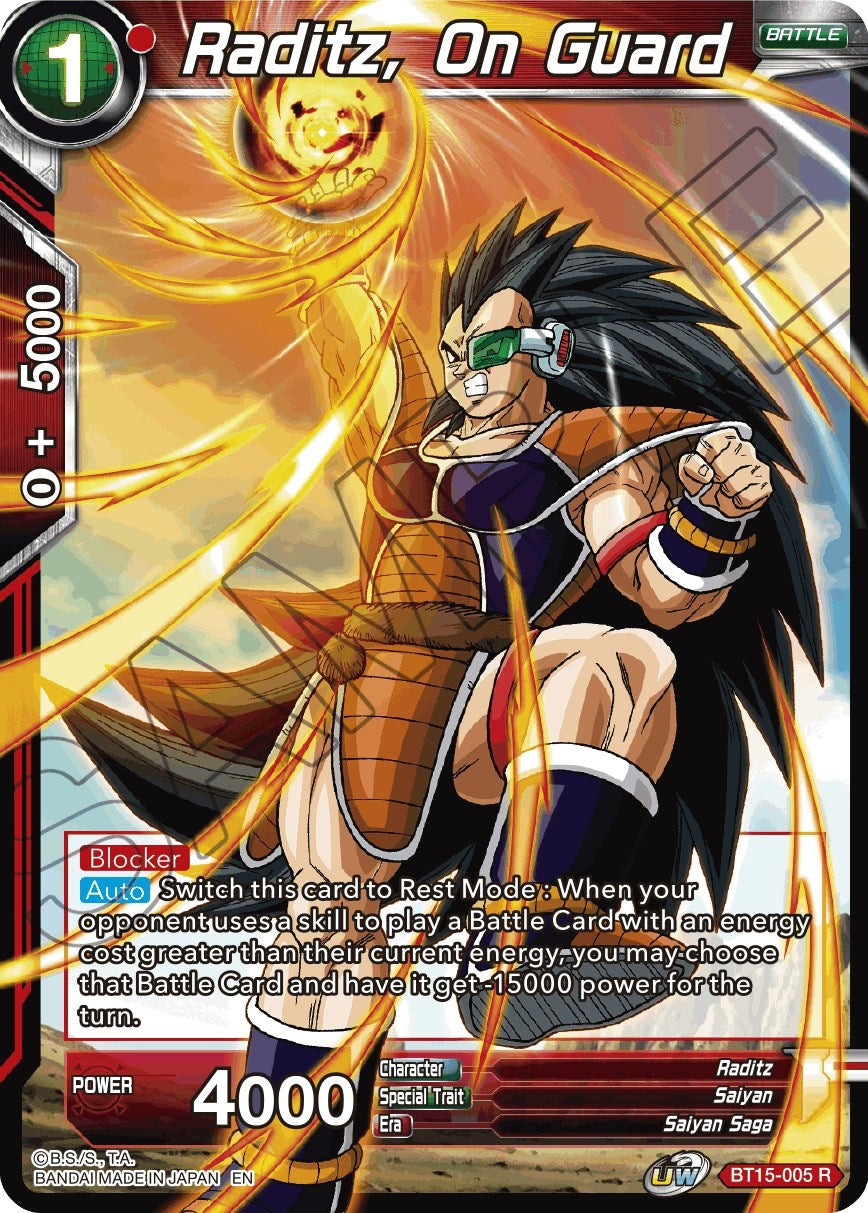 Image for Raditz, On Guard (BT15-005) (DBS-B15) - Dragon Ball Super: Masters