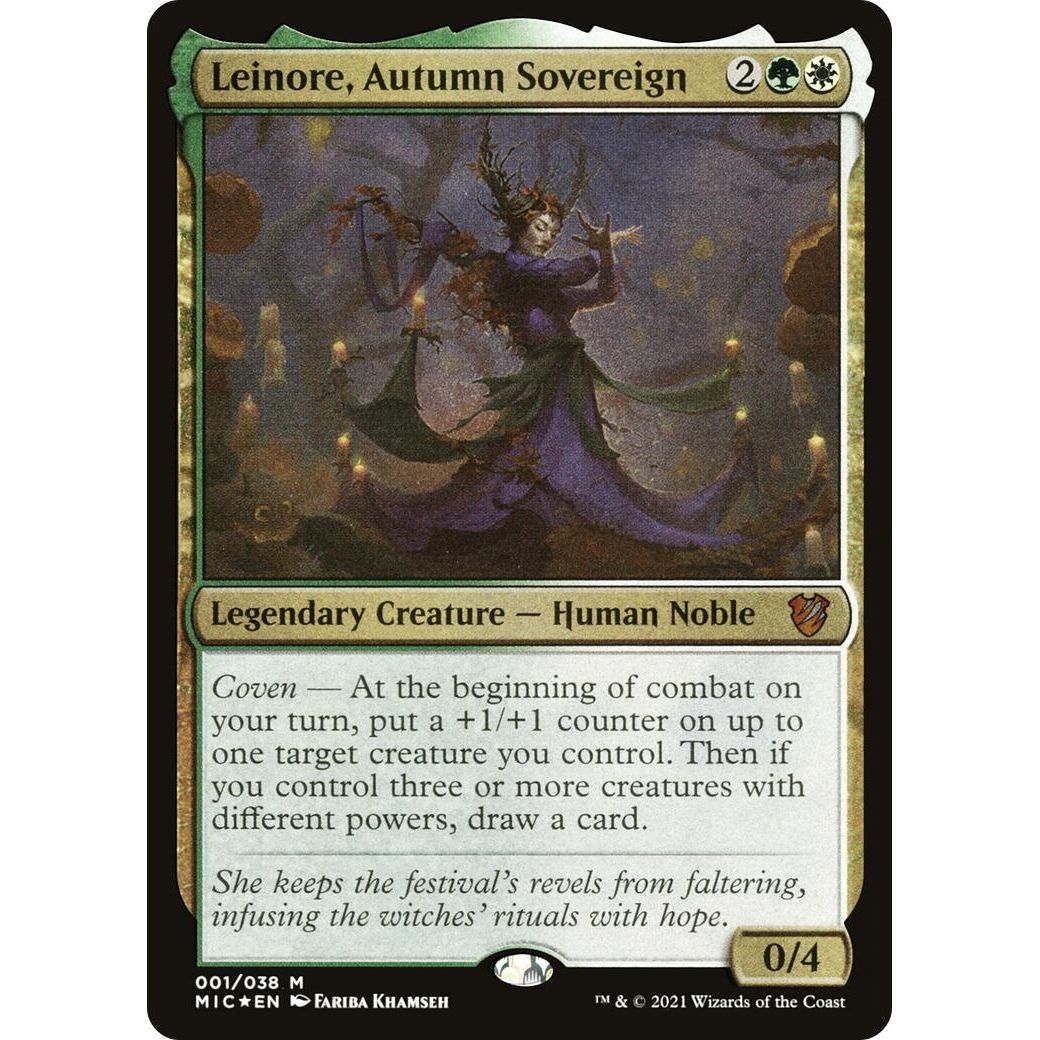 Image for Leinore, Autumn Sovereign (Display Commander) - Thick Stock (1) (MIC) - Magic: The Gathering