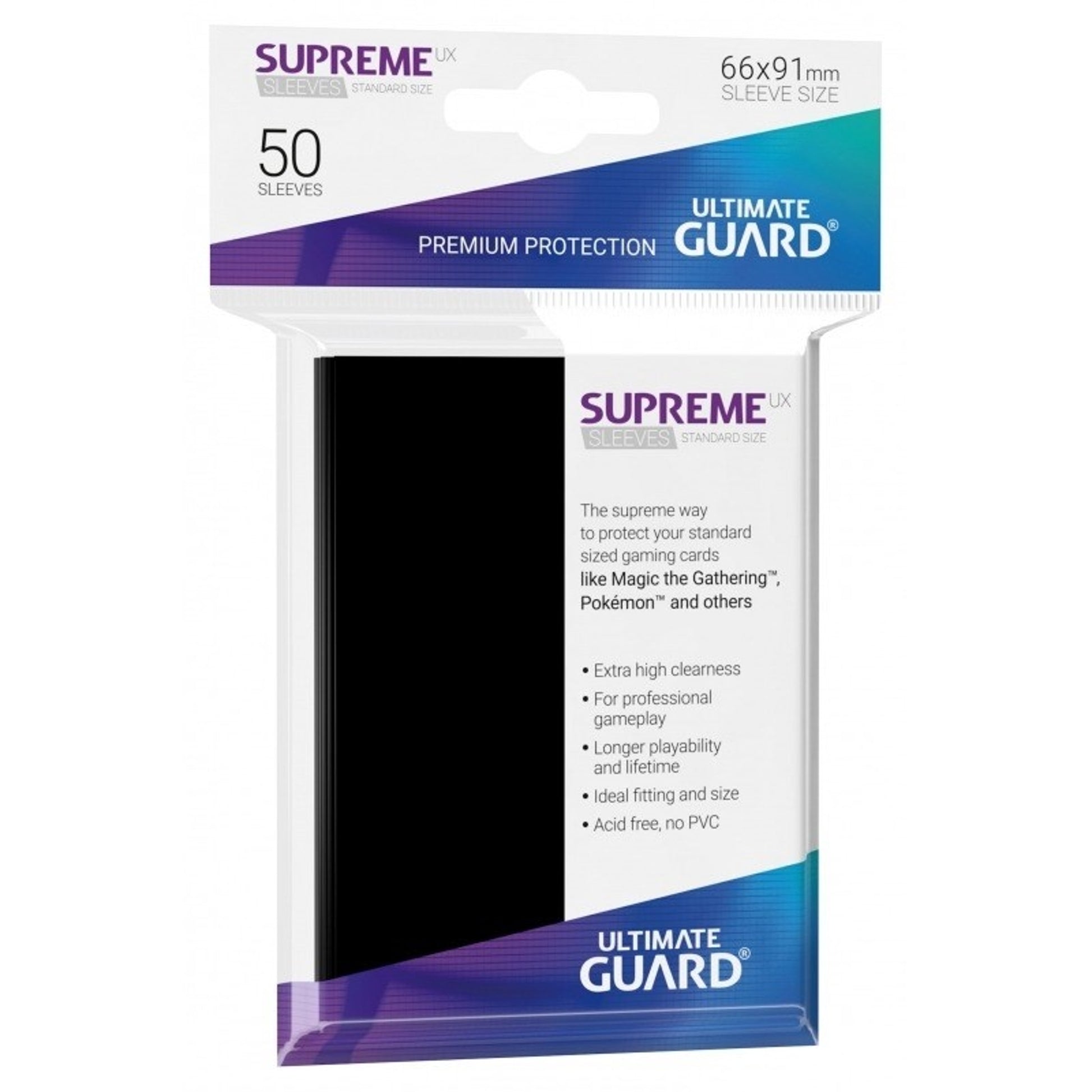Image for Gloss Sleeve - Supreme UX Sleeves Black (50-Pack) - Card Sleeves