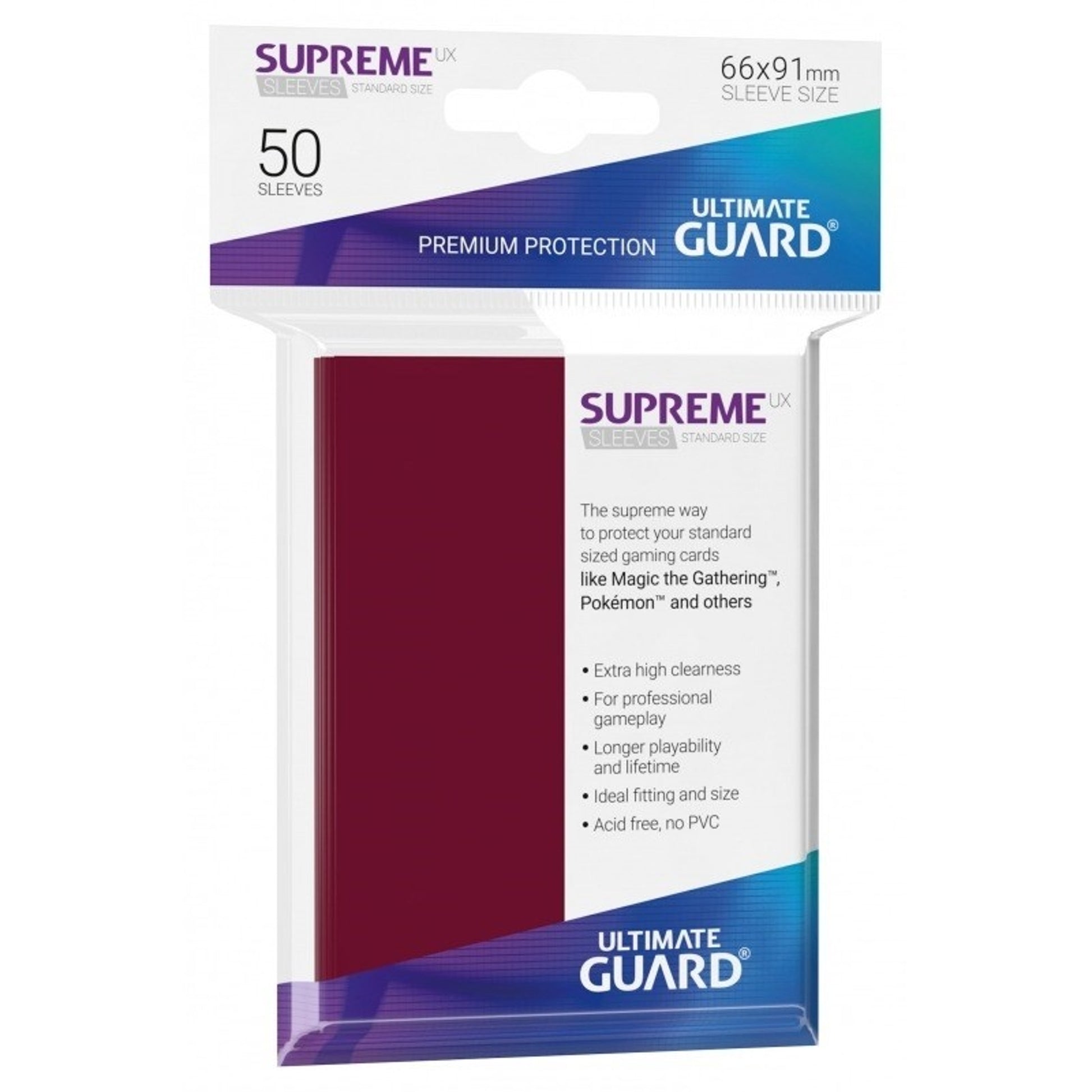 Image for Gloss Sleeve - Supreme UX Sleeves Bordeaux (50-Pack) - Card Sleeves