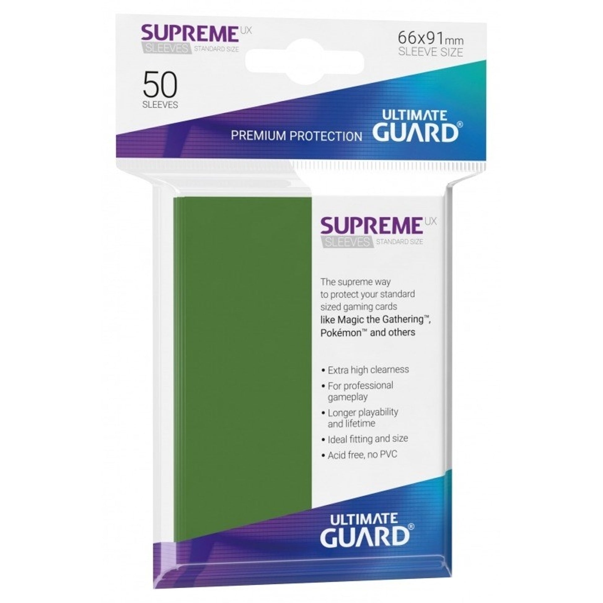 Image for Gloss Sleeve - Supreme UX Sleeves Green (50-Pack) - Card Sleeves