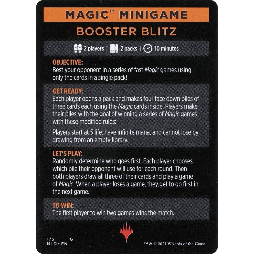 Image for Magic Minigame: Booster Blitz (1) (MID) - Magic: The Gathering