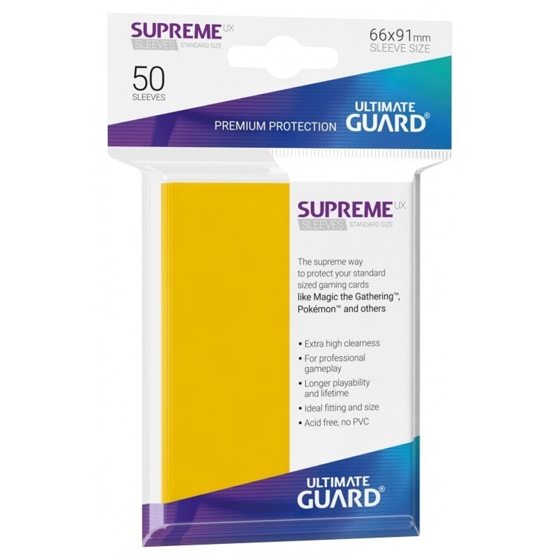 Image for Gloss Sleeve - Supreme UX Sleeves Yellow (50-Pack) - Card Sleeves