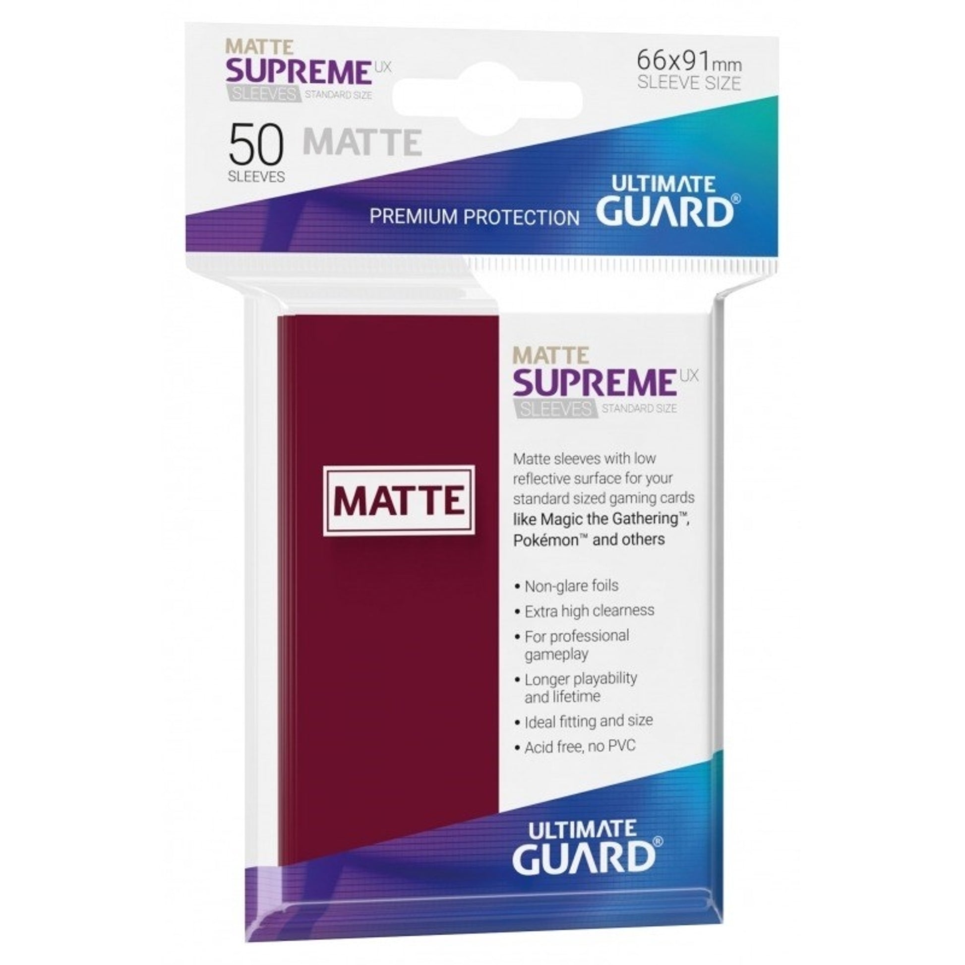Image for Matte Sleeve - Supreme UX Sleeves Bordeaux (50-Pack) - Card Sleeves